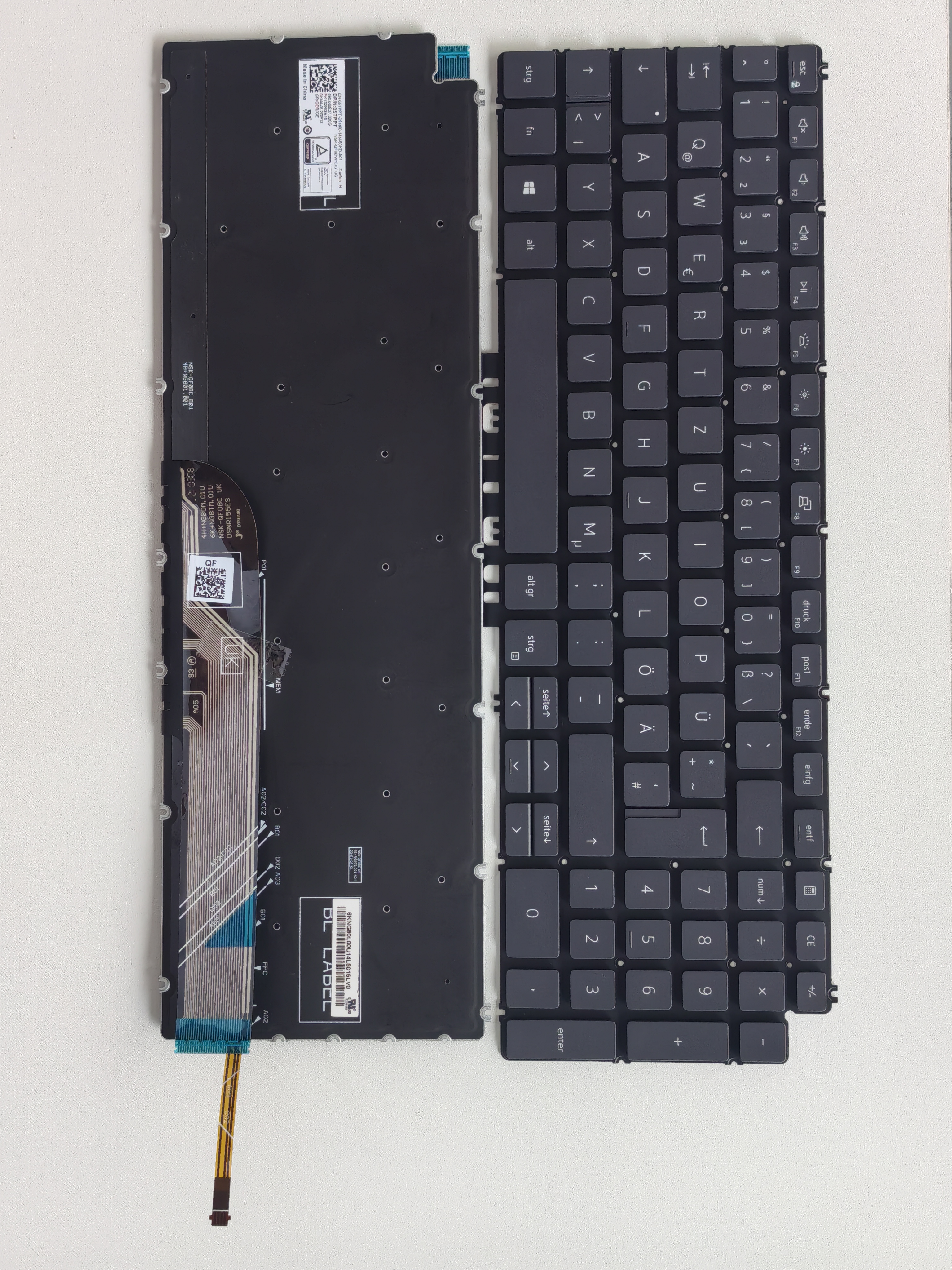 Picture of New Replacement Laptop Keyboard For DELL 7590/7591 BLACK Backlit GR Layout